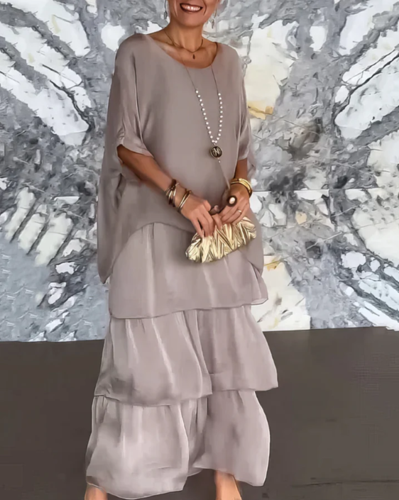 Solmora™ | Maxi Jurk met Ruime Ronde Hals