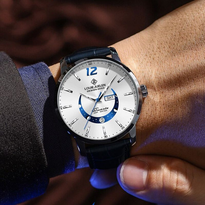 Elegante Horloge met Maanfases