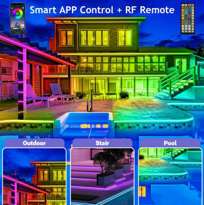 ⏰ Last day of sales! 🌈 Smart outdoor LED lighting in multiple colors