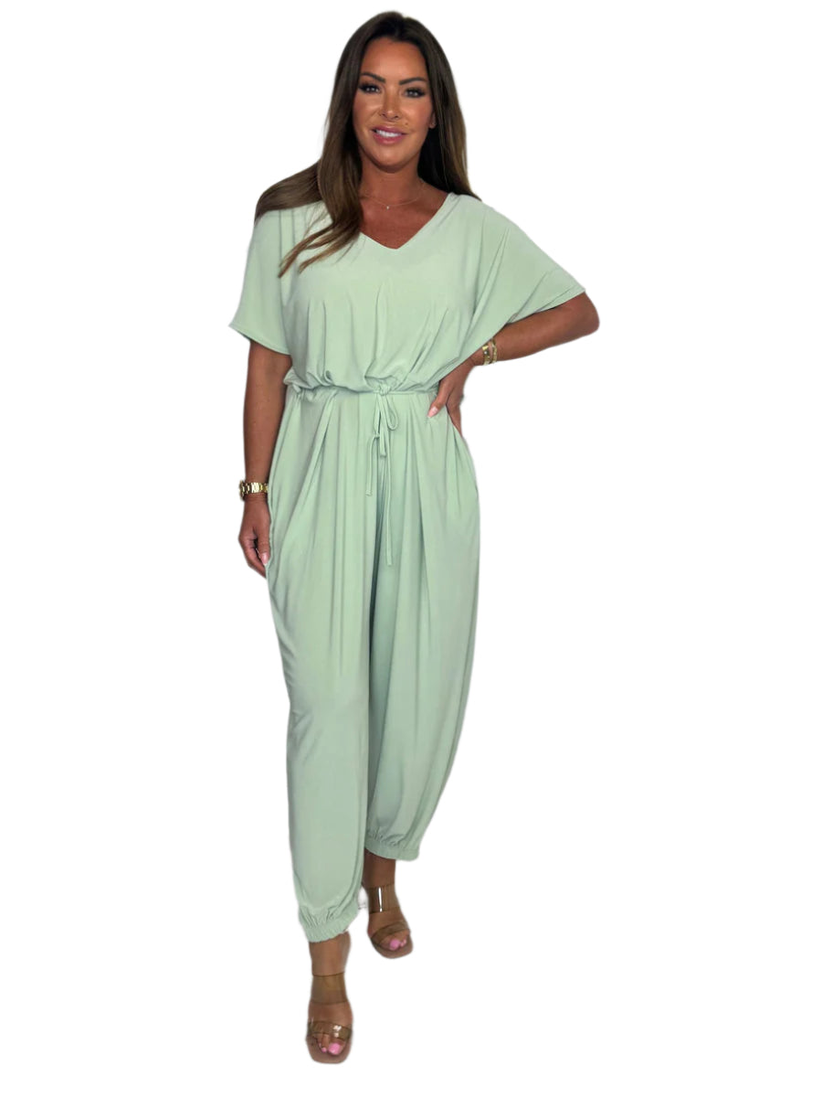 Firenze™ | Korte jumpsuit met V-hals