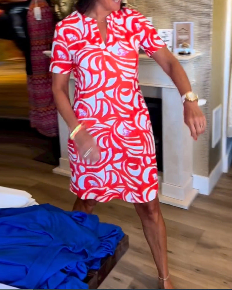 Sadia™ | Licht A-lijn zomerjurk met V-hals