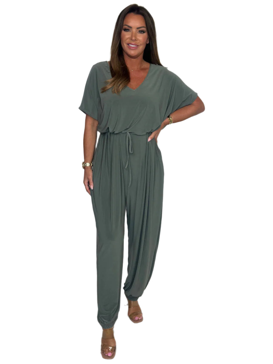 Firenze™ | Korte jumpsuit met V-hals