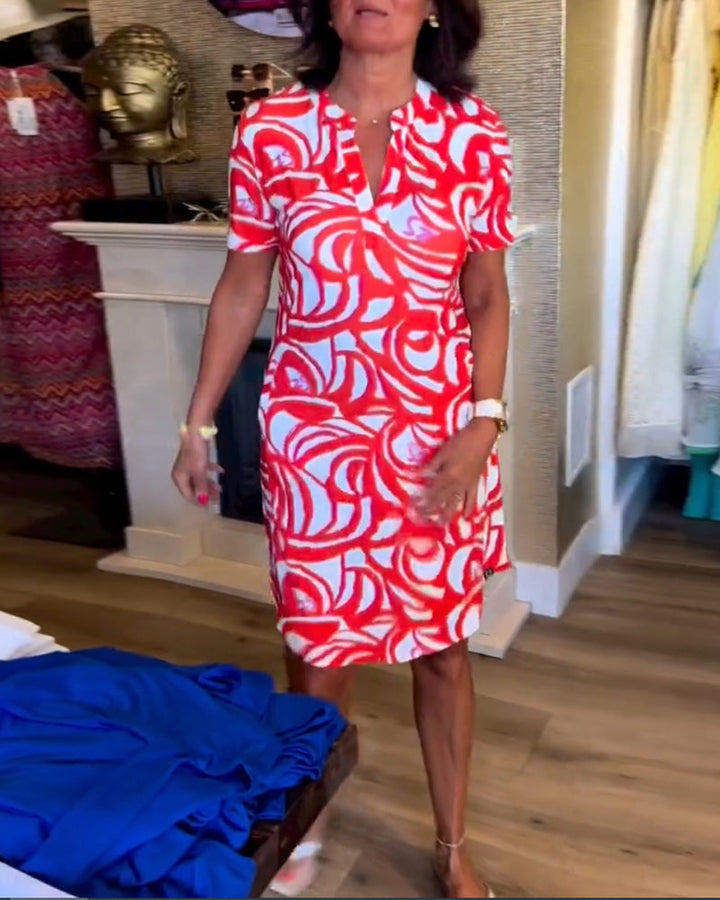 Sadia™ | Licht A-lijn zomerjurk met V-hals