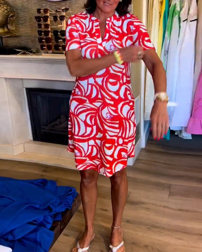 Sadia™ | Licht A-lijn zomerjurk met V-hals