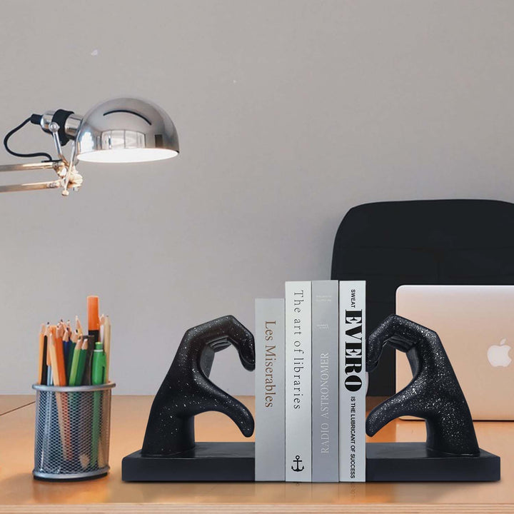 Decorative bookends in the shape of a hand