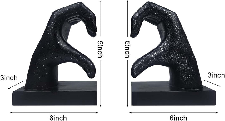 Decorative bookends in the shape of a hand