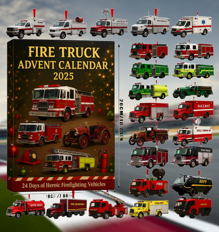 🚒🔥 FIRE TRUCK ADVENT CALENDAR 2025 🎁🌲