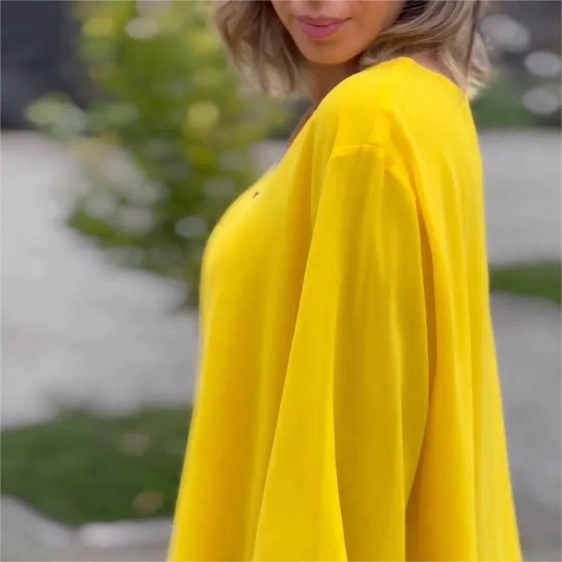 Odessa™ | Elegante Dubbele Laag Top met Rits en V-Hals