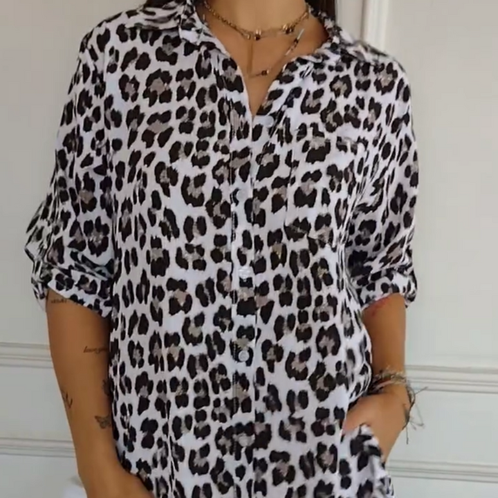 Mavis™ | Blouse Chic Imprimé Léopard