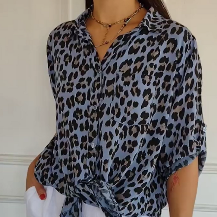 Mavis™ | Blouse Chic Imprimé Léopard