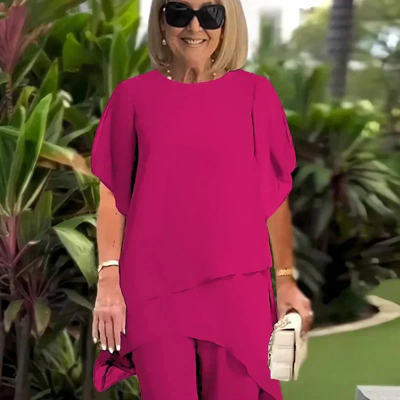 Zara™ | Elegante Set Top en Ongelijke Broeken