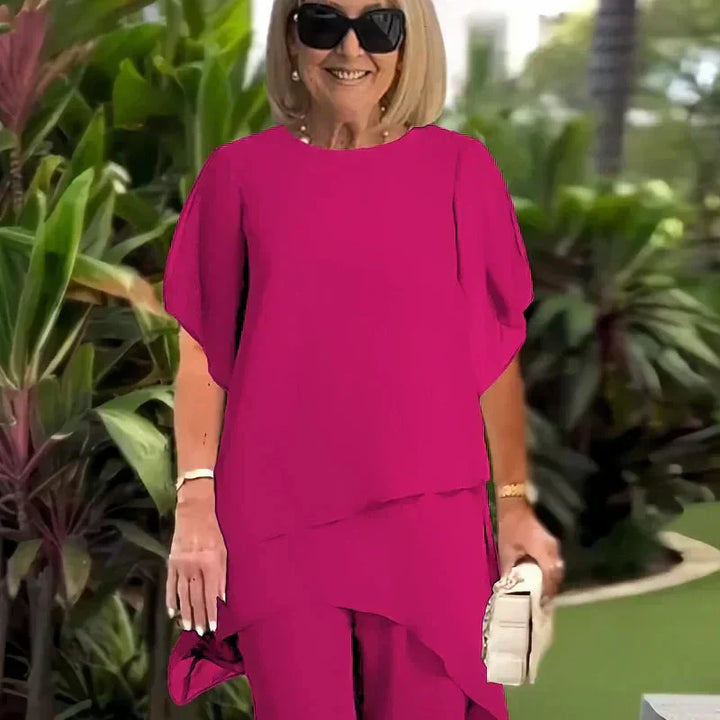 Zara™ | Elegante Set Top en Ongelijke Broeken