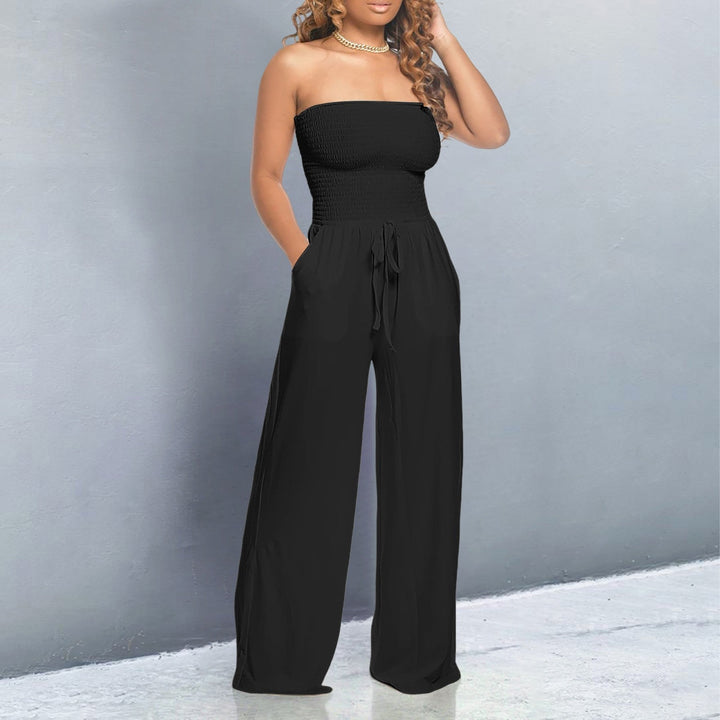 Tiren™ | Trendy Off-Shoulder Jumpsuit met Flatterende Pasvorm