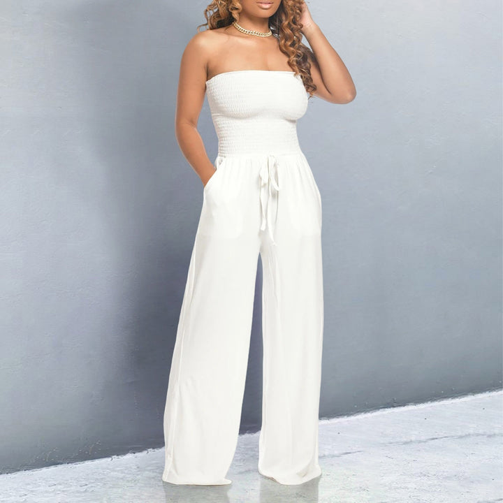 Tiren™ | Trendy Off-Shoulder Jumpsuit met Flatterende Pasvorm
